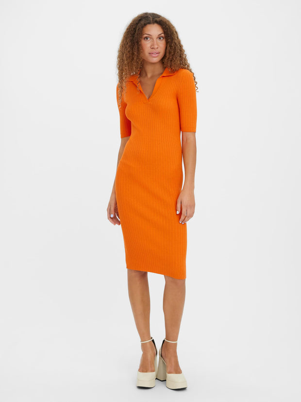 Holly Polo Dress - Orange