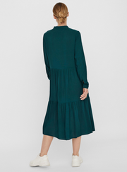 VM Vica L/S Calf Dress - Sea Moss