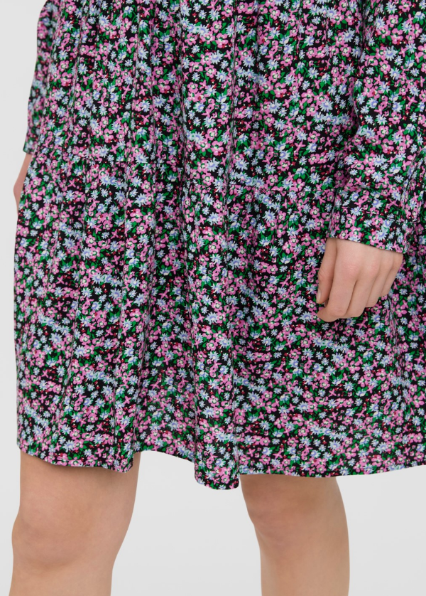 VMSIMONE L/S SHORT DRESS - Pink Flower