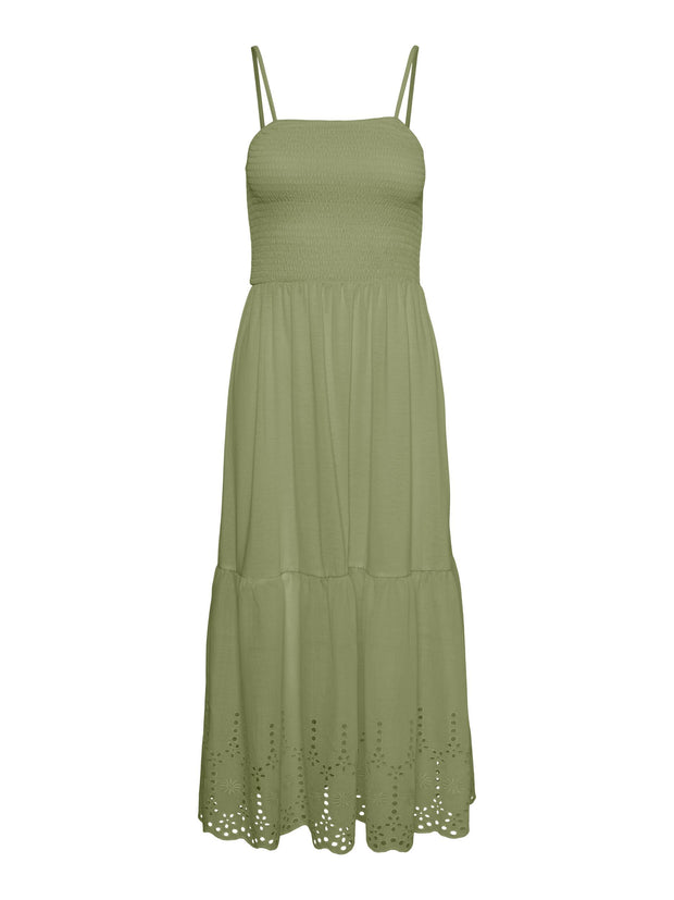 VMOVIDA SINGLET CALF DRESS - Green