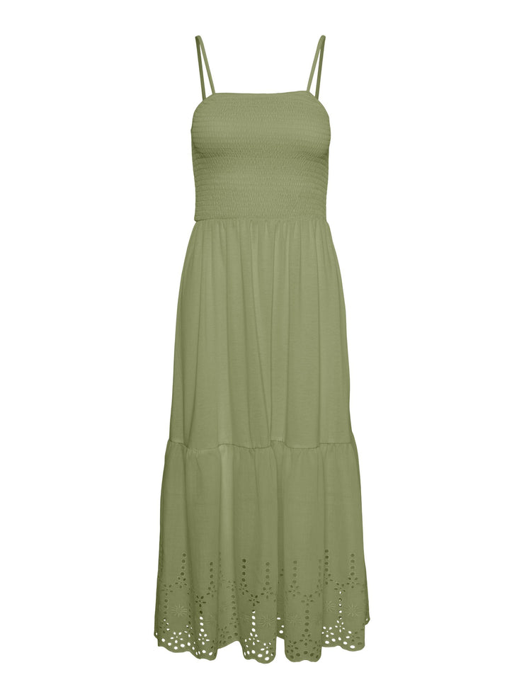 VMOVIDA SINGLET CALF DRESS - Green