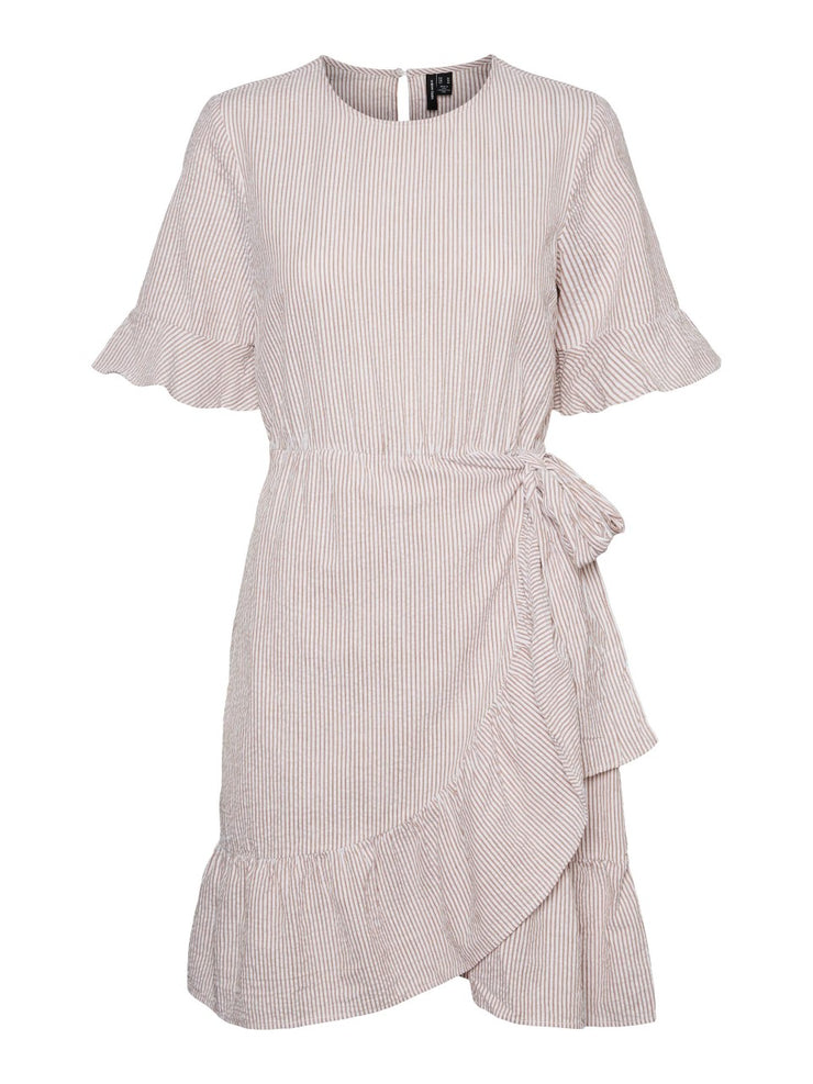 Isabell Dress - Mocha/White