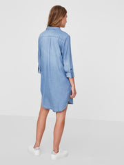 Silla Short Dress -  Light blue